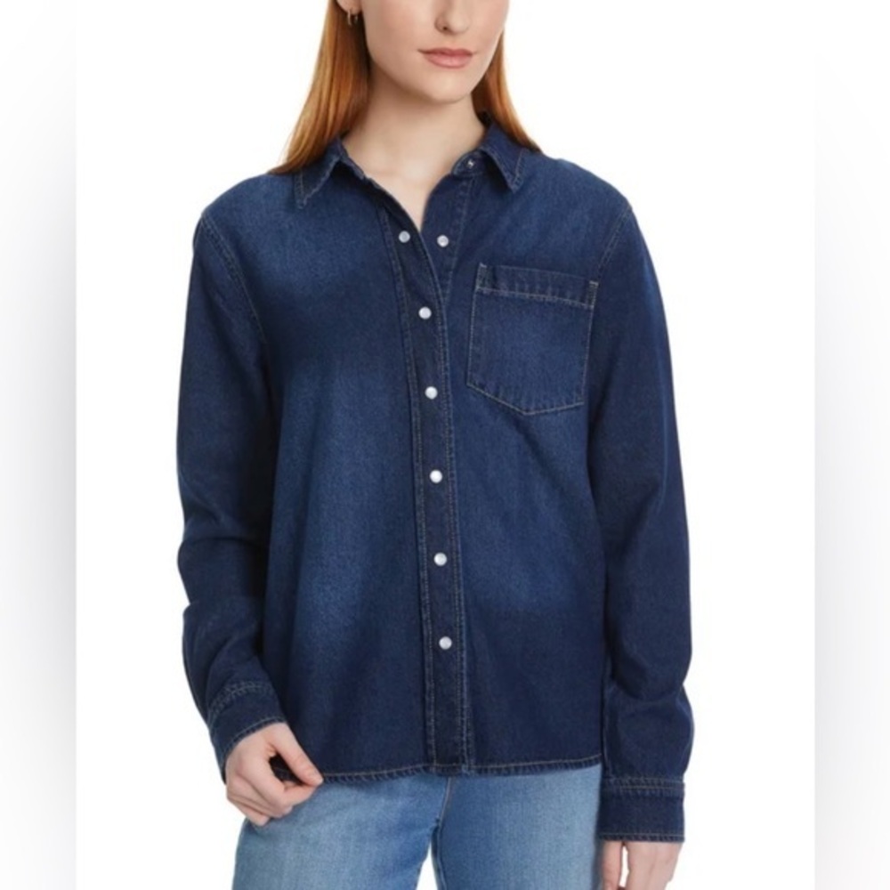 Lucky Brand Women's Denim Shirt Size Large